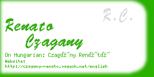 renato czagany business card